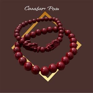 Red Beaded Bracelet Set